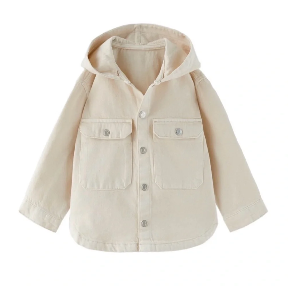 Zara Cream Hooded Jacket